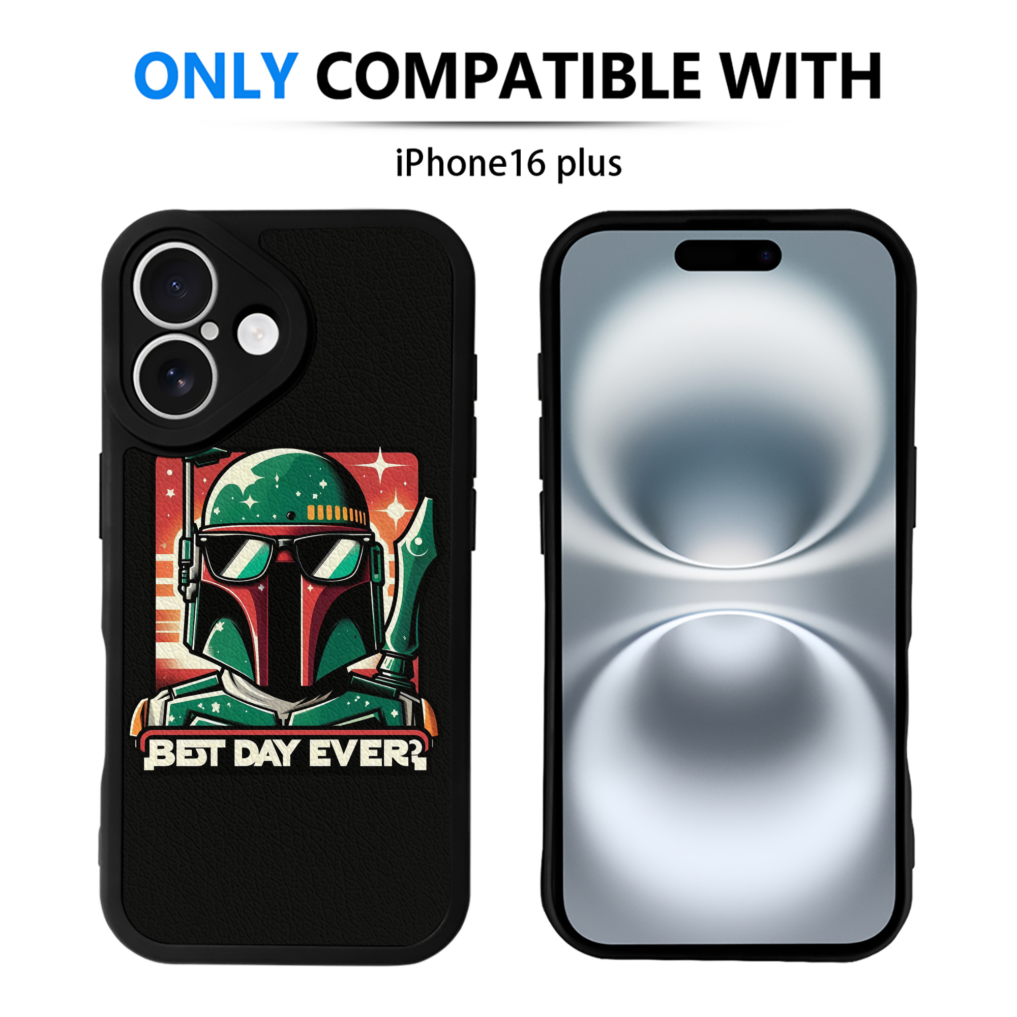 （画像用） スター・ウォーズ Star Wars 【iPhone 16シリーズ対応】シリコンスマホケース（レザー調） 材質：シリコン